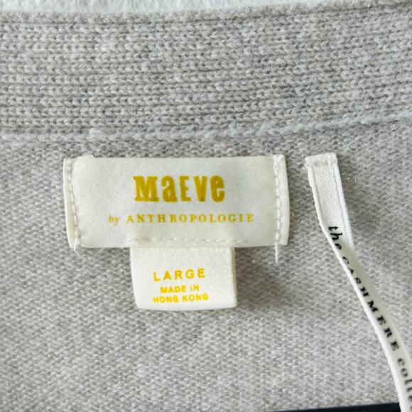 Maeve Cashmere Collection Gray Cardigan Size Large - Picture 4 of 5